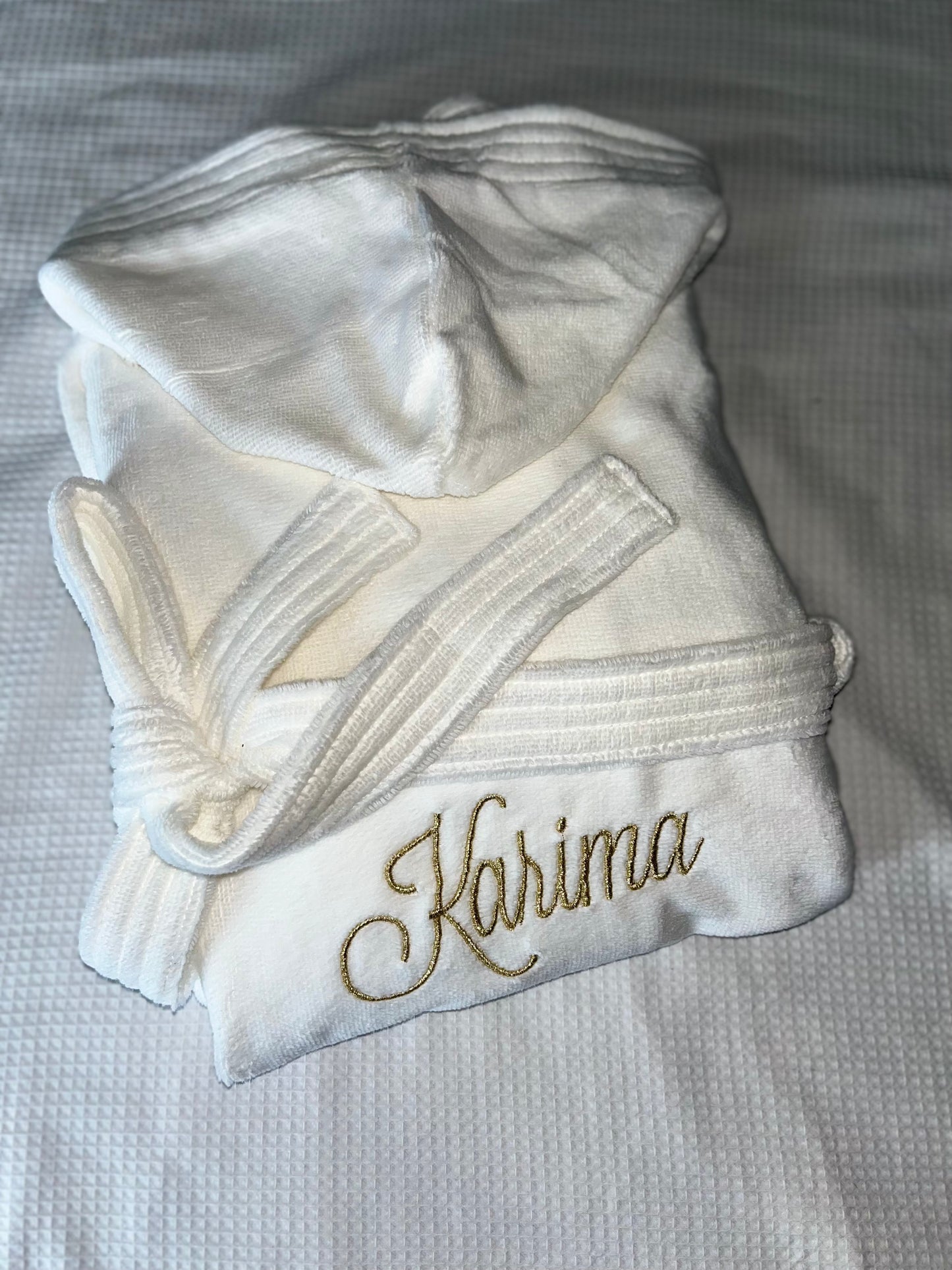 Peignoir de bain brodé et personnalisé
